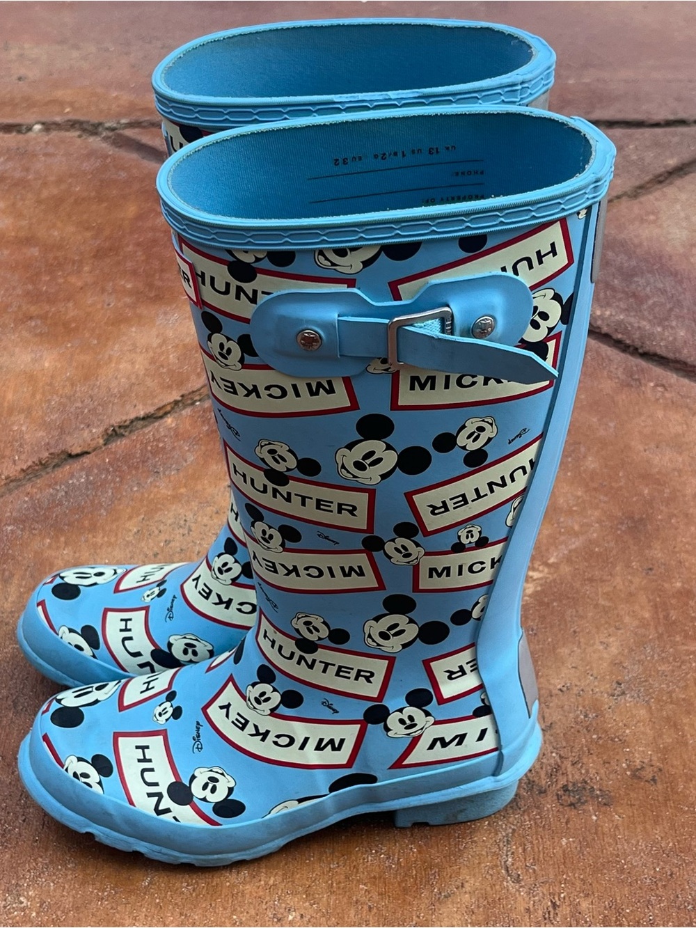 Hunter x Mickey Mouse Kids' Blue Rain Boots